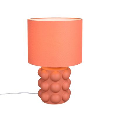 Lampe de table en céramique orange, Cihad, avec interrupteur
