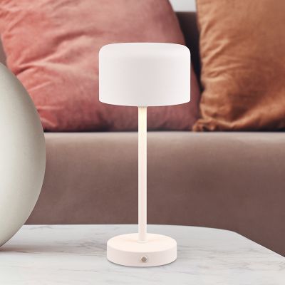 Lampe de table moderne blanche, Dustin, 1,5W, 3000K LED, avec variateur tactile