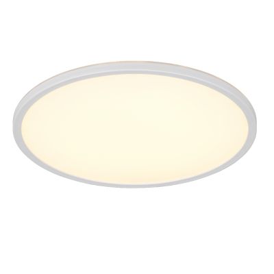 Lampe plafond moderne blanche, Jeltje, 22W, blanc chaud à froid réglable LED, avec télécommande