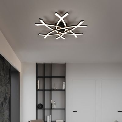 Lampe plafond design noire, Carien, 33W, 3000K LED