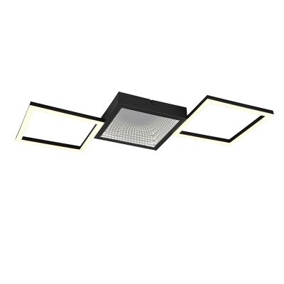 Plafonnier design noir, Gelka, 24W, 3000K LED, gradable en 3 étapes