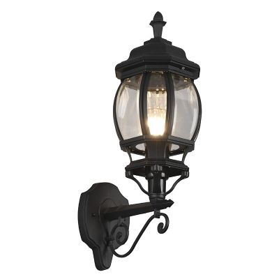 Luminaire extérieur classique noir, Evander, IP23