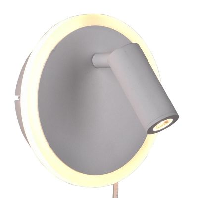 Applique murale moderne blanche, Sirias, 5W, 3000K LED, avec interrupteur