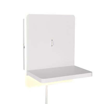 Applique murale moderne blanche, Margje, 9W, 3000K LED, avec interrupteur