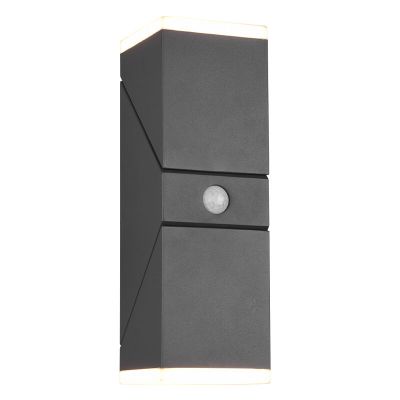 Applique extérieur avec détecteur de mouvement moderne anthracite, Liron, 7W, 3000K LED, IP54