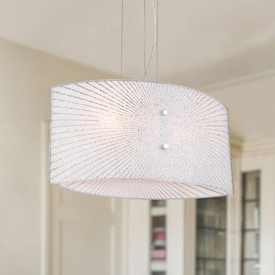 Suspension table à manger en métal chromée, Quinten