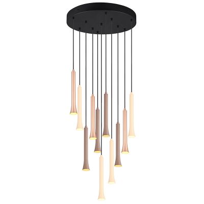 Suspension table à manger moderne noire, Albartus, 3W, white switch LED, gradable en 3 étapes