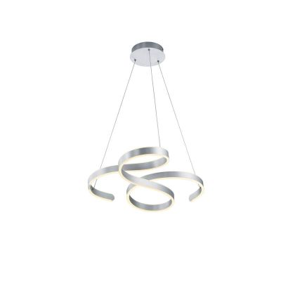 Suspension moderne argentée, Davu, 52W, 3000K LED