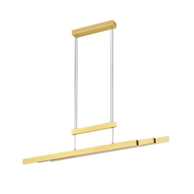 Suspension moderne laiton, Jessey, 42W, blanc chaud à froid réglable LED, avec variateur tactile