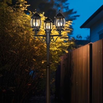 Candélabre extérieur classique noir, Evander, IP23