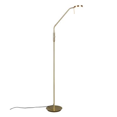 Lampadaire à arc moderne laiton, Bilge, 12W, couleur réglable LED, avec interrupteur