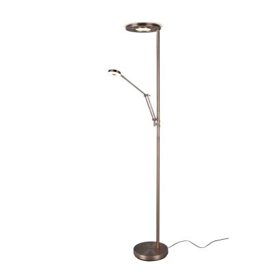 Lampadaire liseuse moderne bronze, Yazid, 32W, couleur réglable LED