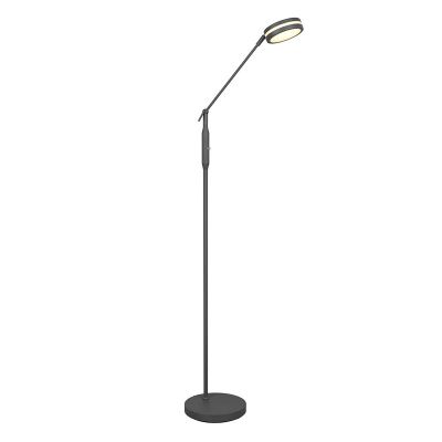Lampadaire liseuse moderne anthracite, Marjon, 6W, blanc chaud à froid réglable LED, avec variateur tactile