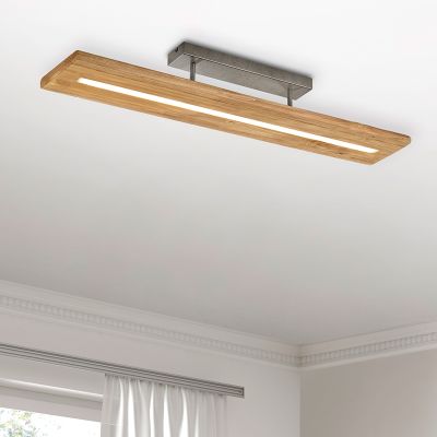 Lampe plafond en bois marronne, Deka, 27W, 3000K LED