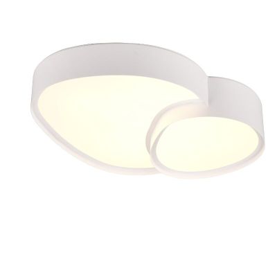 Plafonnier en métal blanc, Merwin, 21W, blanc chaud à froid réglable LED, avec télécommande