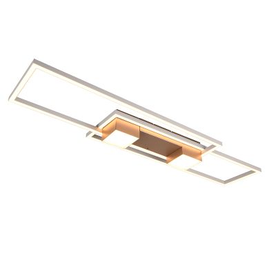 Lampe plafond design marronne, Sohaib, 37W, blanc chaud à froid réglable LED, gradable en 3 étapes