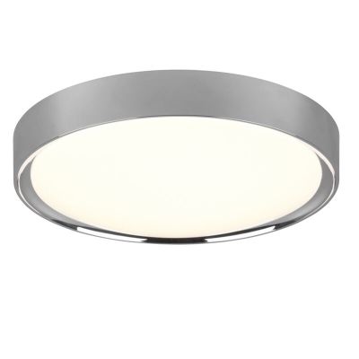 Plafonnier salle de bain en plastique chromé, Evelina, 18W, 3000K LED, IP44
