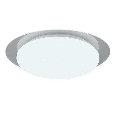Plafonnier salle de bain moderne blanc, Marlena, 12W, 4000K LED, IP44, avec télécommande
