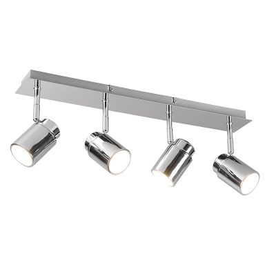 Spot plafond salle de bain moderne chromé, Nelis, IP44