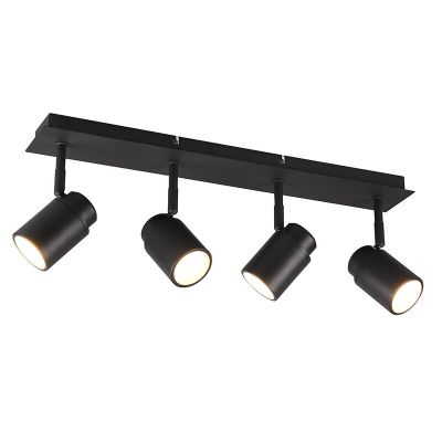 Spot plafond salle de bain moderne noir, Nelis, IP44