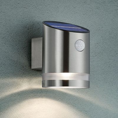 Applique extérieur avec détecteur de mouvement en acier inoxydable nickel, Suzan, 3W, 3000K LED, IP44