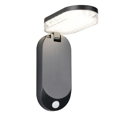 Applique solaire extérieur moderne noire, Laquisha, 3W, 4000K LED, IP44
