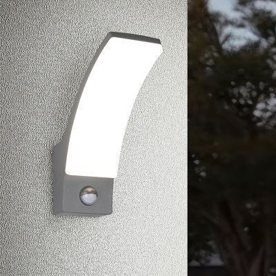 Applique extérieur avec détecteur de mouvement moderne anthracite, Popke, 12,5W, 4000K LED, IP44