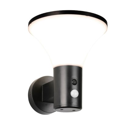 Applique solaire extérieur moderne noire, Nebahat, 3W, 4000K LED, IP44