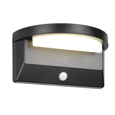 Applique solaire extérieur moderne noire, Neelam, 8W, 4000K LED, IP44