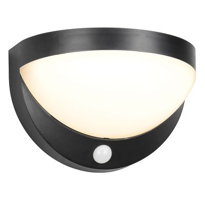 Applique solaire extérieur moderne noire, Mutlu, 8W, 4000K LED, IP44