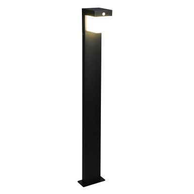 Lampadaire extérieur solaire moderne noir, Kadija, 5,5W, 4000K LED, IP44
