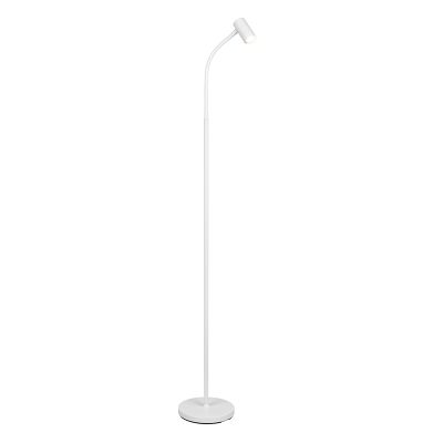 Lampadaire moderne blanc, Suradj, avec interrupteur
