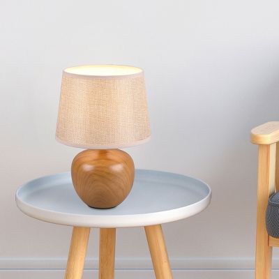 Lampe de table en céramique beige, Yet, avec interrupteur