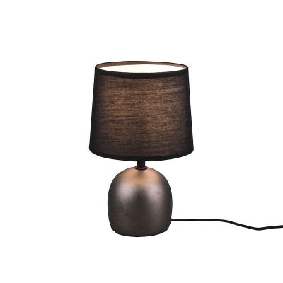 Lampe de table en céramique nickel, Myrna, avec interrupteur