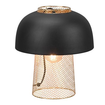 Lampe de table industrielle noire, Sylvano, avec interrupteur