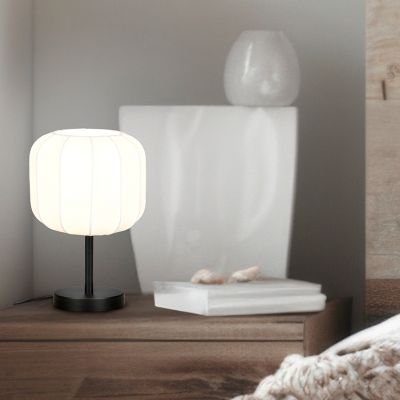 Lampe de table moderne blanche, Metehan, avec interrupteur