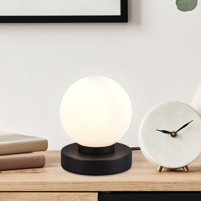 Lampe de table en métal noire, Serdal, avec interrupteur