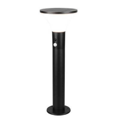 Lampadaire extérieur solaire moderne noir, Nebahat, 3W, 4000K LED, IP44