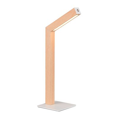 Lampe de table rechargeable moderne bois, Reijer, 2W, 3000K LED, avec variateur tactile