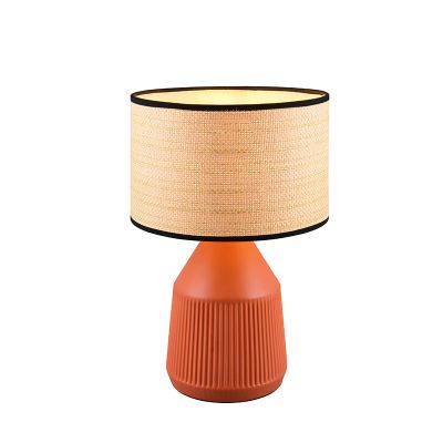 Lampe de table en céramique orange, Shivam
