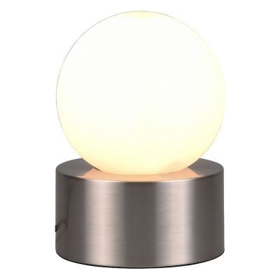 Lampe de table moderne nickel, Mirjam, avec interrupteur