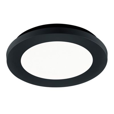 Plafonnier salle de bain moderne noir, Gistrup, 10W, 3000K LED, IP44