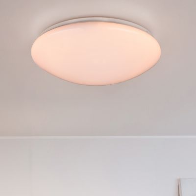 Lampe plafond moderne blanche, Neda, 18W, blanc chaud à froid réglable LED, avec télécommande