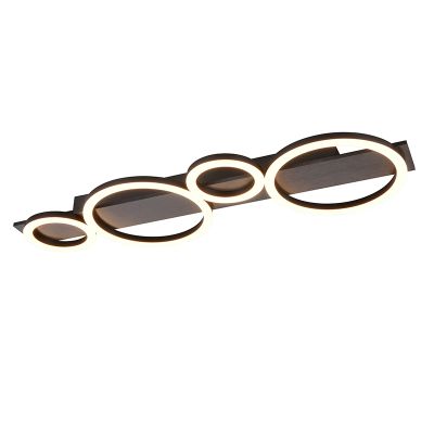 Plafonnier design noir, Ishaan, 26,5W, 3000K LED
