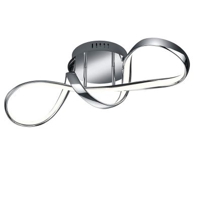 Plafonnier design chromé, Renso, 28W, 4000K LED, gradable en 3 étapes