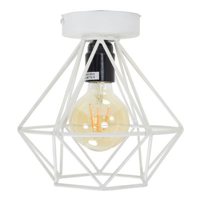 Plafonnier blanc industriel, Merlon