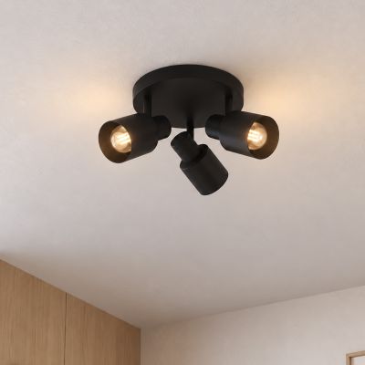 Spot plafond noir en aluminium, Eleno