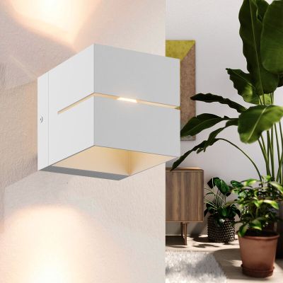 Applique up and down blanche moderne, Gedser
