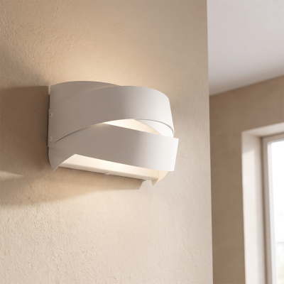 Applique murale blanche moderne, Tanno