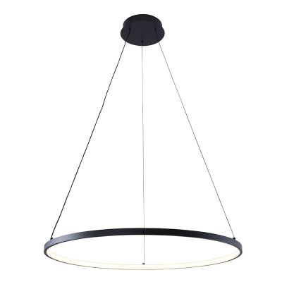 Suspension noire design, Kubra, 28W, blanc chaud à froid réglable LED